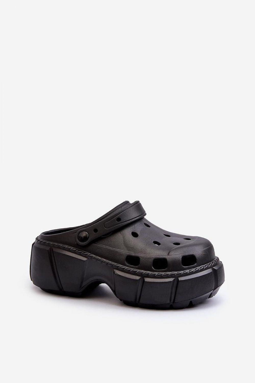Black Delvyna Sculpted Foam Beach Slides with 5 cm sole, minimalist design, and smooth texture for summer comfort and style on sand or pavement.