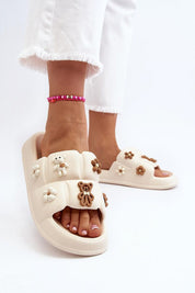 Valessa Foam Platform Summer Slides with playful accents and broad strap, perfect for beach strolls and casual summer outfits.