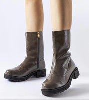 Averana Insulated Ankle Boots with sleek profile, side zippers, and warm inner insulation, crafted from eco leather for cold-weather comfort.
