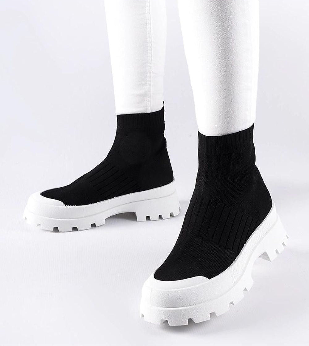 Velvone Slip-On Platform Sneakers with flexible textile upper and elevated sole, perfect for casual spring and summer outfits.