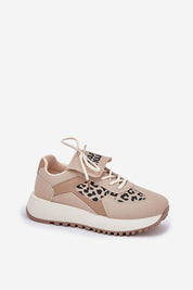 Olivelle Wrapped Front Platform Shoes with suede-textured upper, 3.5 cm platform sole, and leopard print accents for casual comfort.