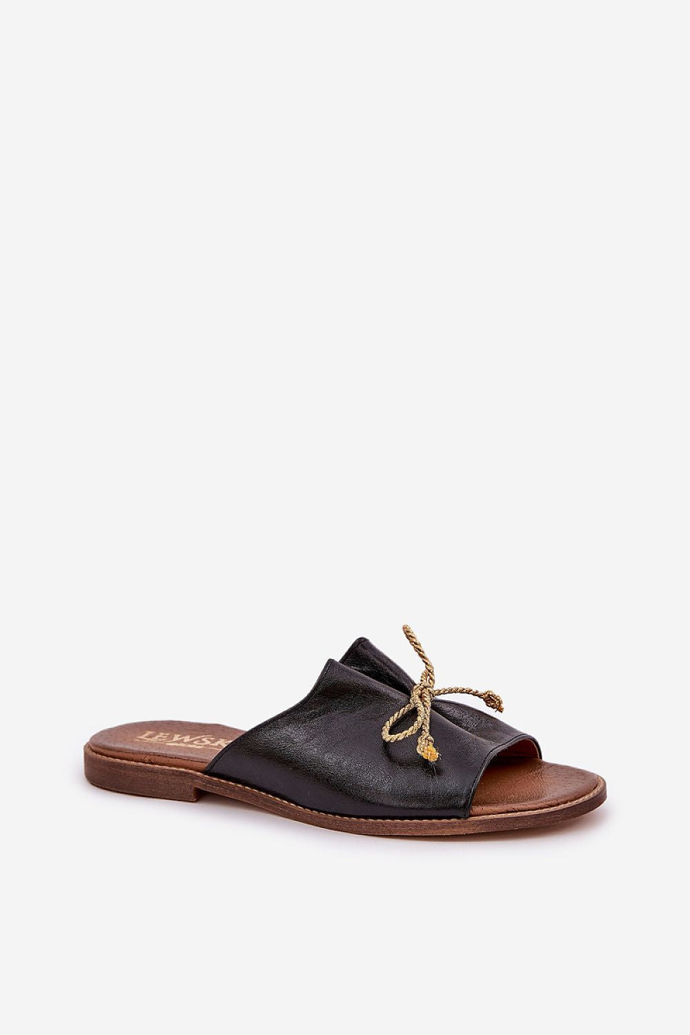 Veletta Soft Bow Sandals with delicate ruched leather and a small flat heel, perfect for summer elegance.