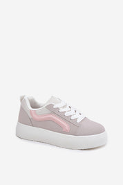 Ravelin Suede Platform Sneakers in soft eco-suede, featuring a rounded toe and platform sole, perfect for chic casual styles.
