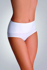 Plus Size Veloria Tummy Control Briefs in white, featuring a high waist for tummy shaping and slimming under tight outfits.