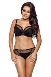 Plus Size Avalisse Semi-Soft Lace Bra with embroidered tulle and pearly cups, offering elegance, support, and a graceful silhouette.
