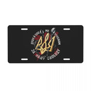 Custom Ukrainian license plate with a patriotic design featuring Ukrainian symbols and text.