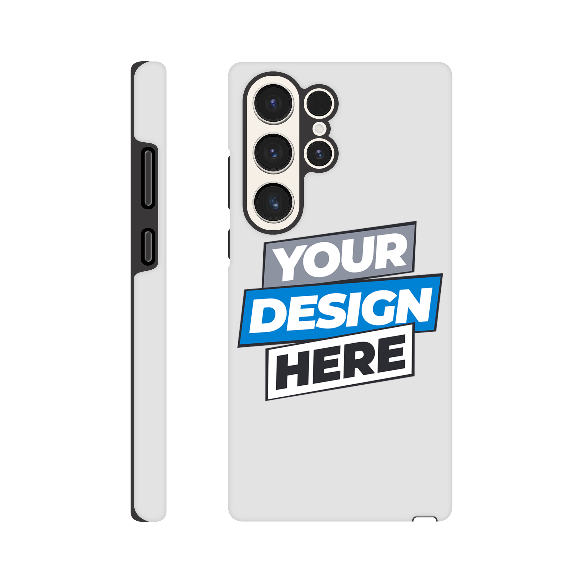 Gloss tough phone case for Samsung with customizable design, dual-layer protection, high-gloss finish, and wireless charging compatibility.