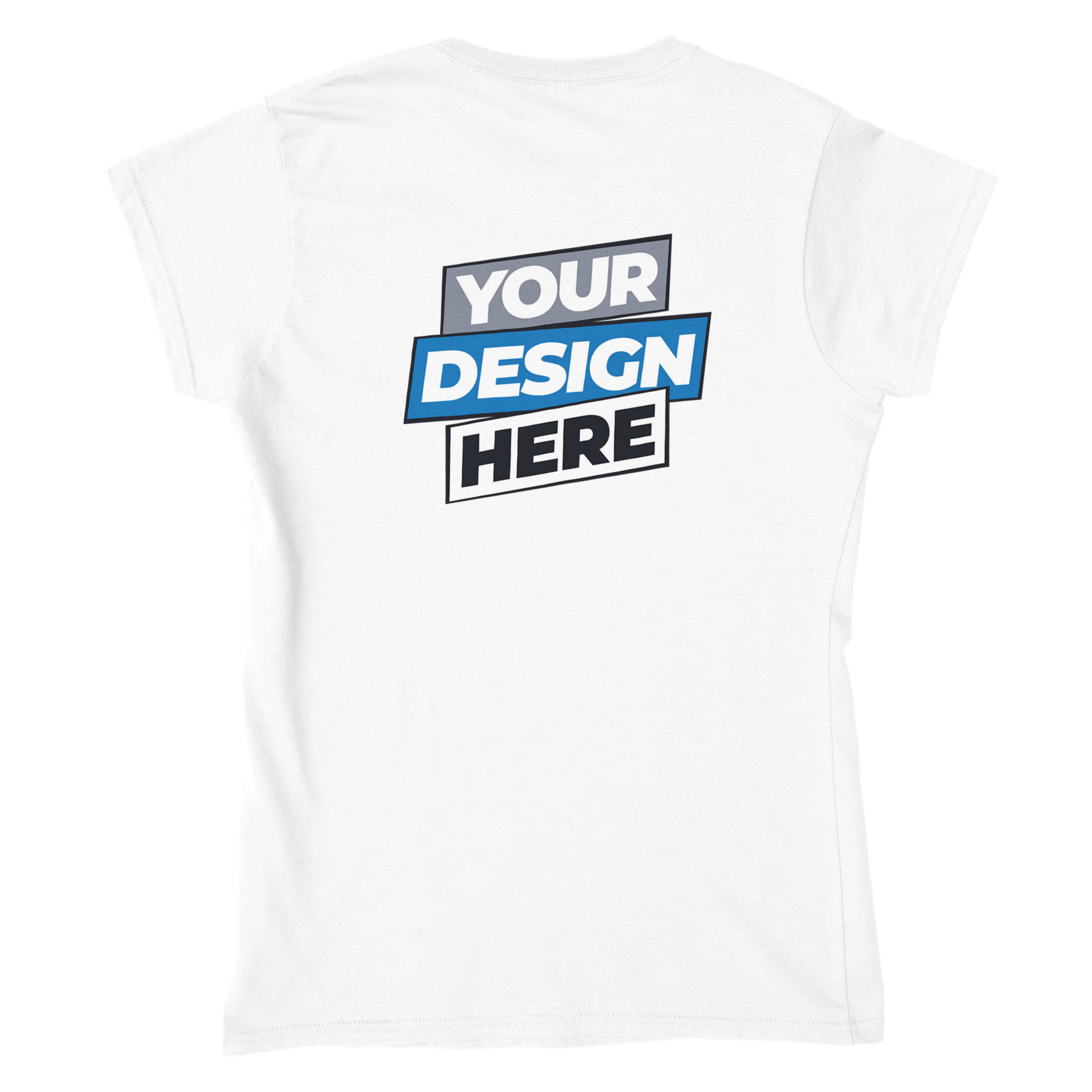 Zalmera Women's Cotton T-Shirt with customizable print design area on back, ideal for personalized style; available in sizes S-3XL.