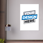 Fine art poster mockup displayed on a wall, showcasing smooth matte finish and vibrant colors ideal for art lovers and designers.