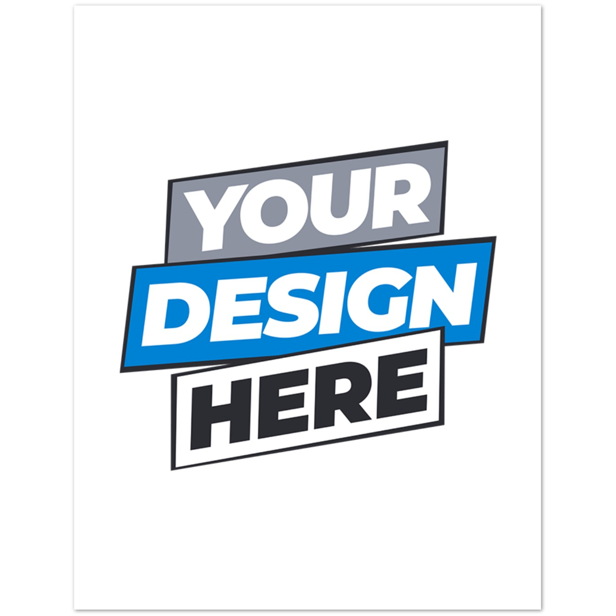 Customizable printed greeting card design with space for personalized artwork.