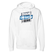 Vardelux Midweight Hoodie with customizable design on soft cotton fleece, featuring classic fit, jersey-lined hood, and kangaroo pocket.
