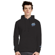 Elmoré Premium Pullover Hoodie with kangaroo pocket and metal grommets displayed on a model, perfect for custom design.