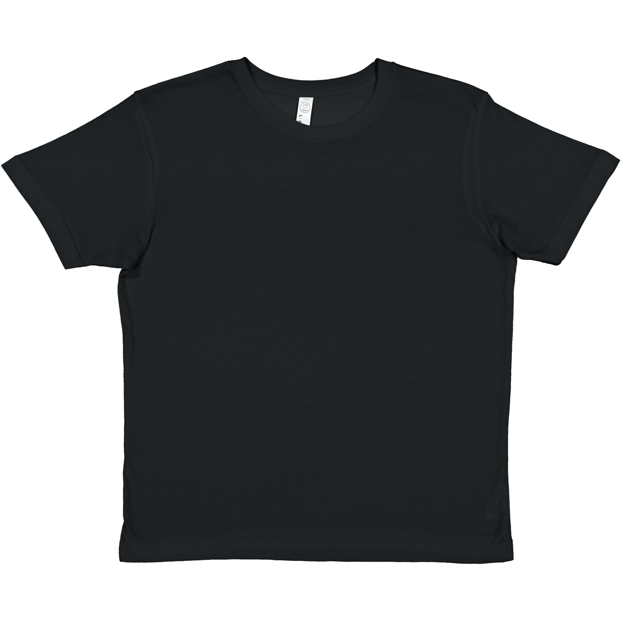 Black Tivvi Kids Cotton Tee with ribbed collar and durable double-needle stitching, ideal for play and creativity.