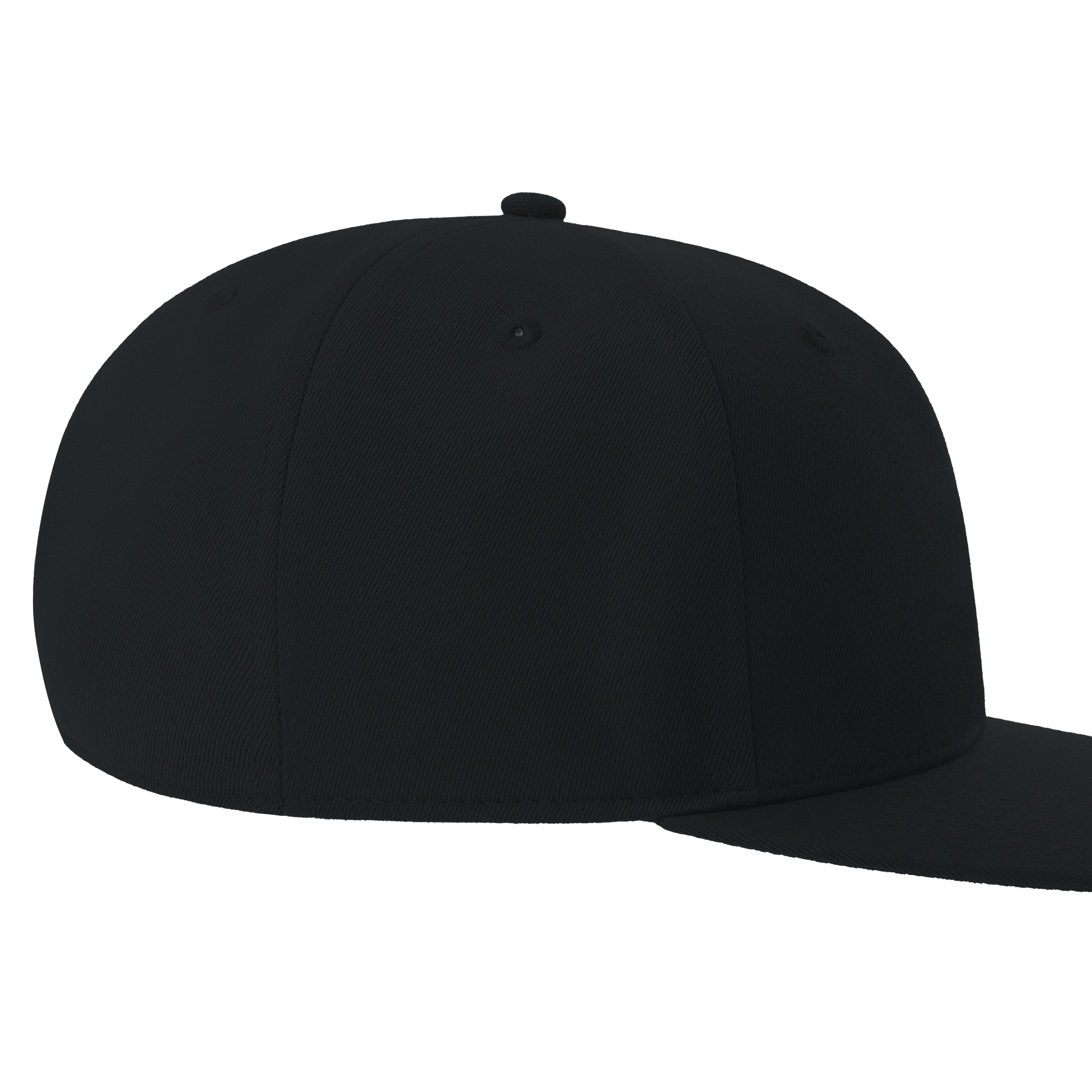 Black Callorin Premium Snapback Cap, featuring mid-profile, structured style, adjustable snapback closure, acrylic and wool blend.