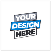 Placeholder image for custom design posters with bold text 'Your Design Here' against a white background.