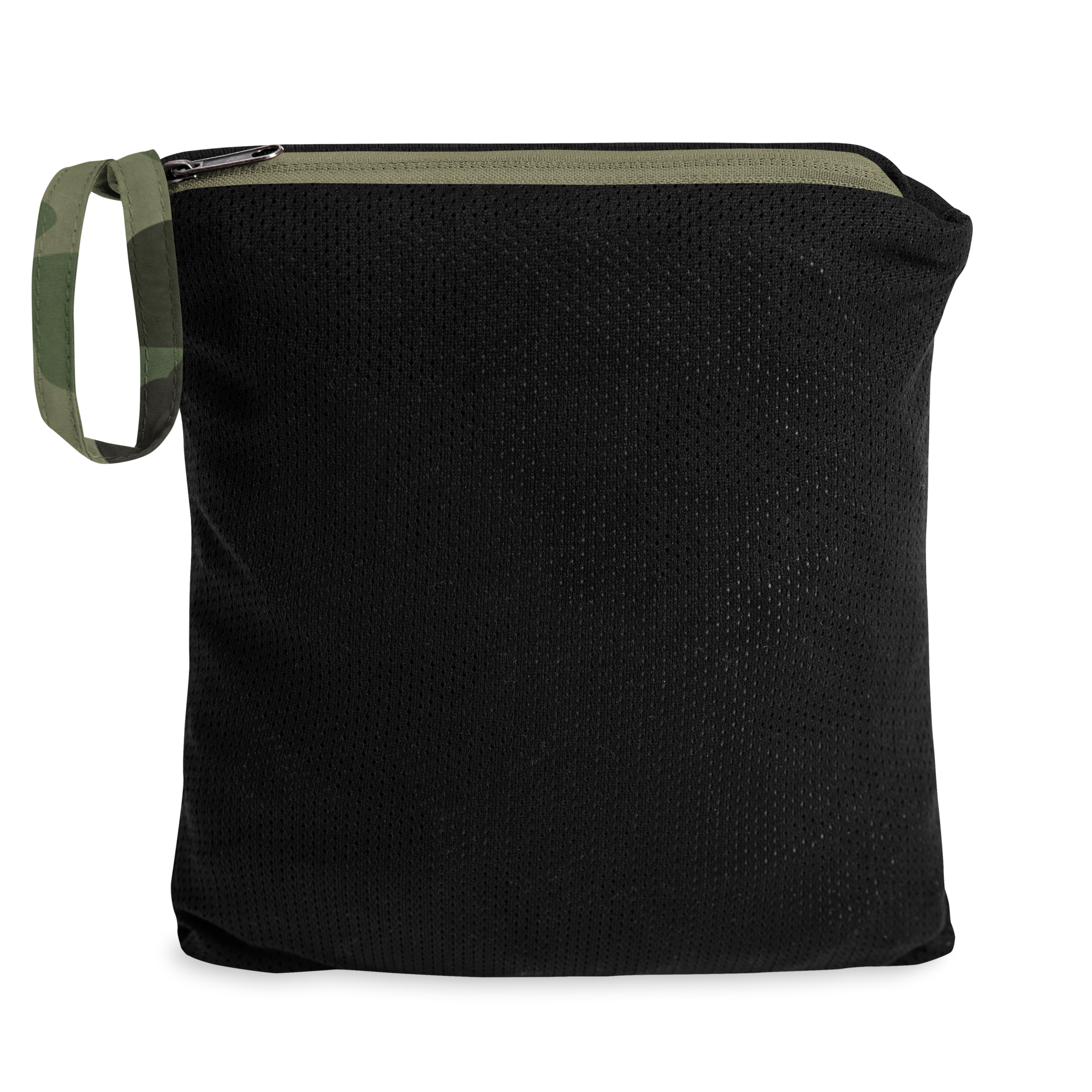 Ukrainian Vibe Trizub Collection packable jacket in compact pouch, featuring durable polyester and intricate embroidery.