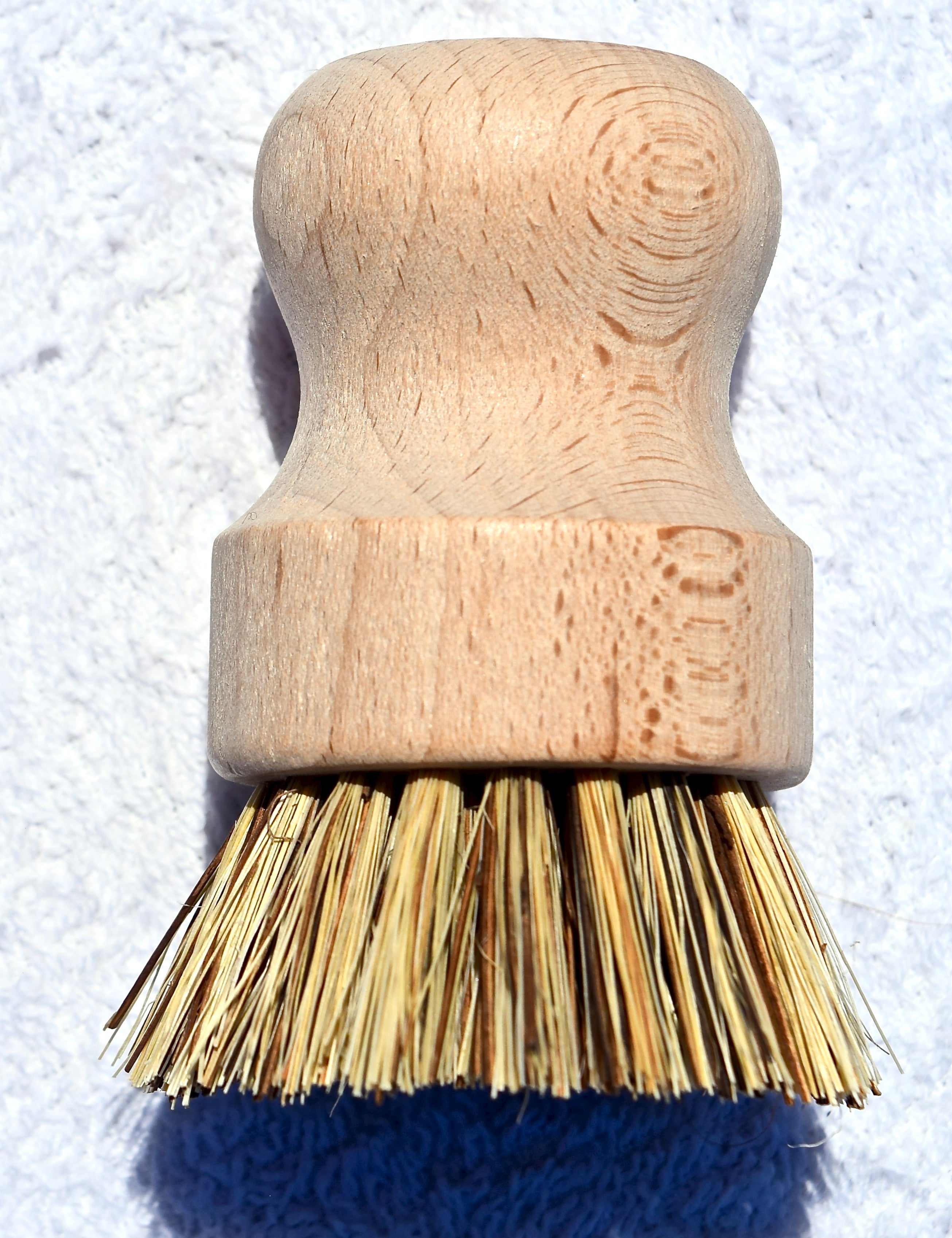 Revara biodegradable bamboo sisal cleaning brush on white background, eco-friendly and sustainable home cleaning tool