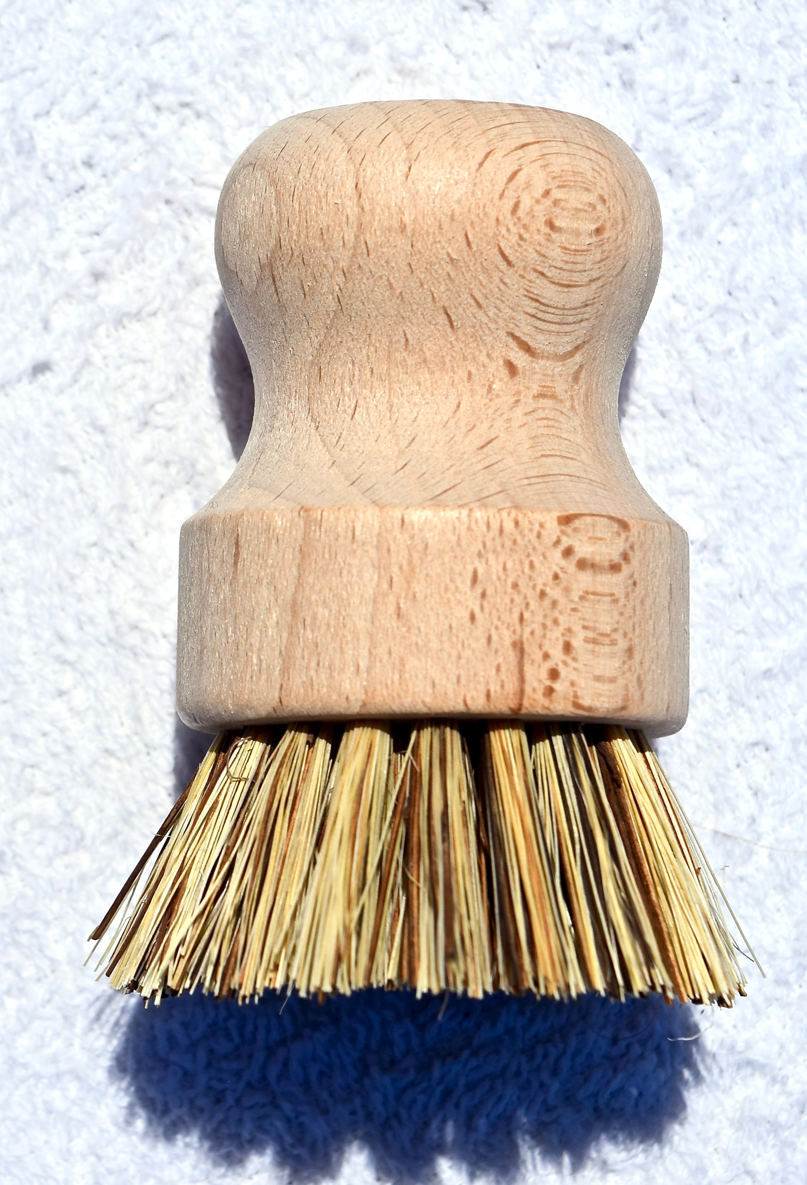 Revara biodegradable bamboo sisal cleaning brush on white background, eco-friendly and sustainable home cleaning tool