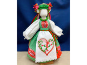 Handmade Ukrainian Motanka Doll in traditional attire, a cultural guardian symbolizing protection and prosperity.
