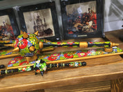 Handmade Wooden Ukrainian Bulava Mace with Traditional Floral Design, Symbol of Leadership and Heritage, Ideal Gift for Men