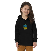 eco-friendly kids hoodie,kids eco hoodie,kids sustainable hoodie,organic cotton hoodie,premium kids hoodie,recycled polyester hoodie,soft cotton hoodie for kids,Trizub emblem sweatshirt,Ukrainian emblem hoodie,Ukrainian pride clothing,Ukrainian symbol clo