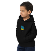 eco-friendly kids hoodie,kids eco hoodie,kids sustainable hoodie,organic cotton hoodie,premium kids hoodie,recycled polyester hoodie,soft cotton hoodie for kids,Trizub emblem sweatshirt,Ukrainian emblem hoodie,Ukrainian pride clothing,Ukrainian symbol clo