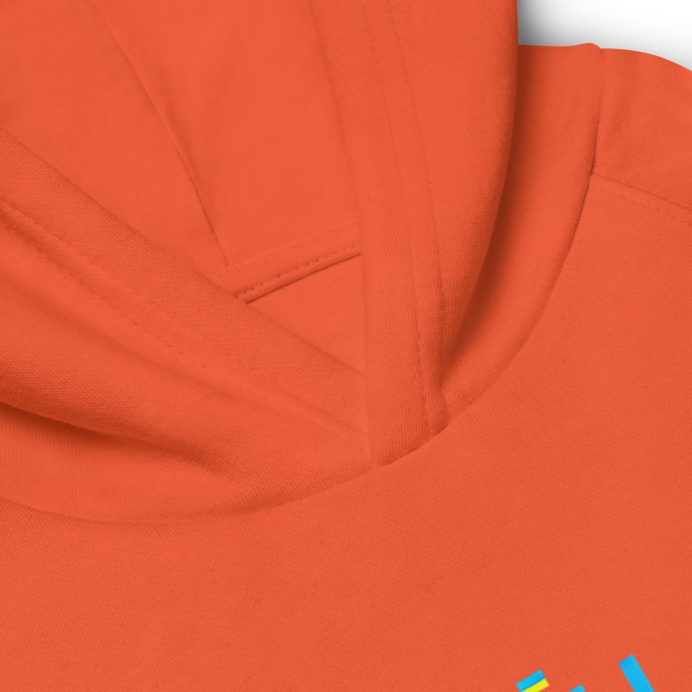 eco-friendly kids hoodie,kids eco hoodie,kids sustainable hoodie,organic cotton hoodie,premium kids hoodie,recycled polyester hoodie,soft cotton hoodie for kids,Trizub emblem sweatshirt,Ukrainian emblem hoodie,Ukrainian pride clothing,Ukrainian symbol clo