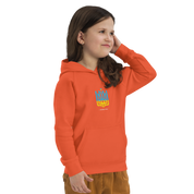 eco-friendly kids hoodie,kids eco hoodie,kids sustainable hoodie,organic cotton hoodie,premium kids hoodie,recycled polyester hoodie,soft cotton hoodie for kids,Trizub emblem sweatshirt,Ukrainian emblem hoodie,Ukrainian pride clothing,Ukrainian symbol clo