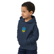 eco-friendly kids hoodie,kids eco hoodie,kids sustainable hoodie,organic cotton hoodie,premium kids hoodie,recycled polyester hoodie,soft cotton hoodie for kids,Trizub emblem sweatshirt,Ukrainian emblem hoodie,Ukrainian pride clothing,Ukrainian symbol clo