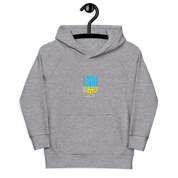 eco-friendly kids hoodie,kids eco hoodie,kids sustainable hoodie,organic cotton hoodie,premium kids hoodie,recycled polyester hoodie,soft cotton hoodie for kids,Trizub emblem sweatshirt,Ukrainian emblem hoodie,Ukrainian pride clothing,Ukrainian symbol clo