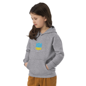eco-friendly kids hoodie,kids eco hoodie,kids sustainable hoodie,organic cotton hoodie,premium kids hoodie,recycled polyester hoodie,soft cotton hoodie for kids,Trizub emblem sweatshirt,Ukrainian emblem hoodie,Ukrainian pride clothing,Ukrainian symbol clo