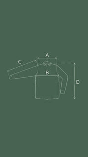 Clothing size chart illustration for Kids Vyshyvanka Shirt, showing measurements of sleeve, chest, and length.