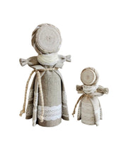 Motanka Doll "Eye of the Family" handmade Ukrainian protective dolls made from linen and wood, symbolizing generational connection.