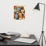 "Ukrainian Transformer Poster on Modern Desk Wall Display"