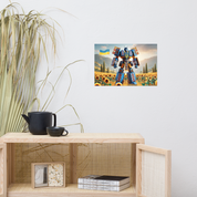 durable Transformer design,fingerprint-resistant poster,glossy and matte finish poster,premium Transformer artwork,sophisticated art print,thick and durable poster,Ukraine Transformer wall art,Ukraine-themed room decor,Ukrainian culture decor,Ukrainian Tr