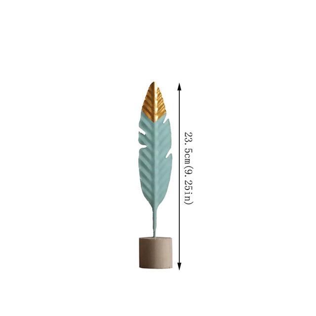 Ezven wooden feather figurine standing on a base with a measurement of 23.5 cm, featuring elegant design and craftsmanship.