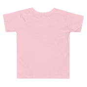 Pink toddler short sleeve t-shirt with Ukraine-inspired design featuring soft cotton fabric, perfect for casual wear and playtime.