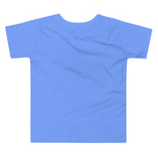 Blue toddler short sleeve T-shirt with Ukraine design, made from 100% combed cotton, perfect for casual outings and playtime.