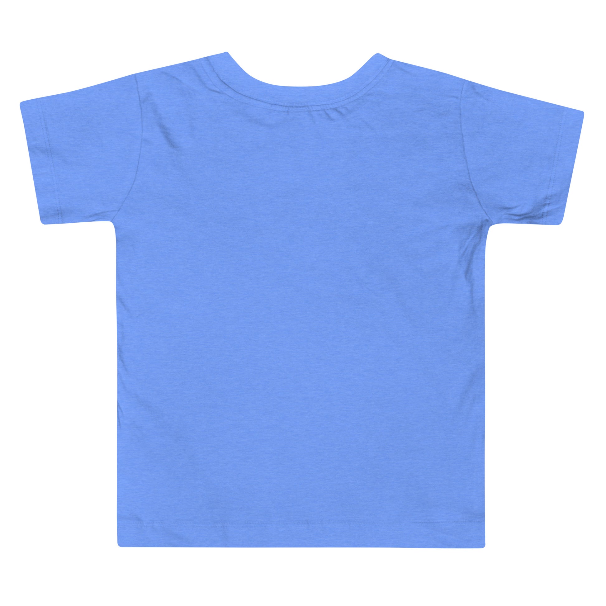 Blue toddler short sleeve t-shirt showcasing unique Ukraine-inspired design, made from 100% combed cotton for comfort and durability.