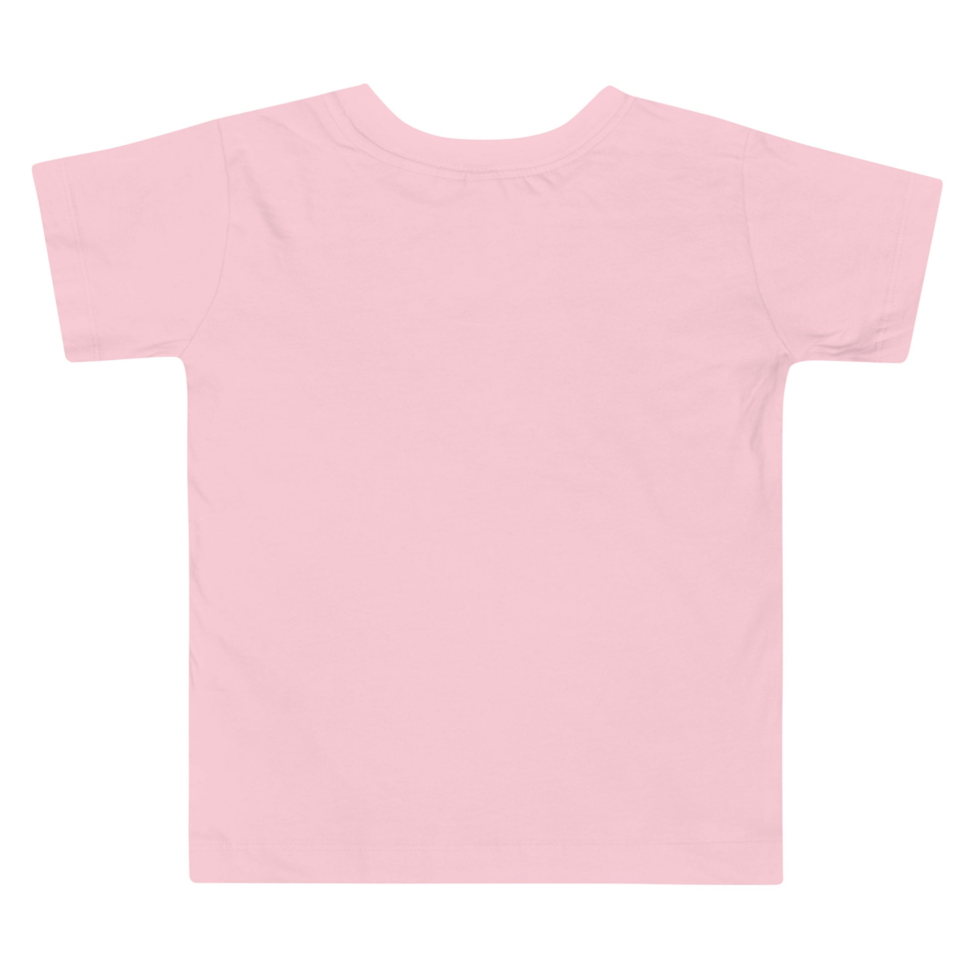 Pink toddler short sleeve t-shirt with Ukraine-inspired design featuring soft cotton fabric, perfect for casual wear and playtime.