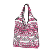 Ukraine Vyshyvanka Embroidery Tote Bag with pink and white intricate patterns, handcrafted and eco-friendly.