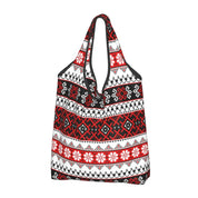 Ukraine Vyshyvanka Embroidery Tote Bag with Red and Black Pattern