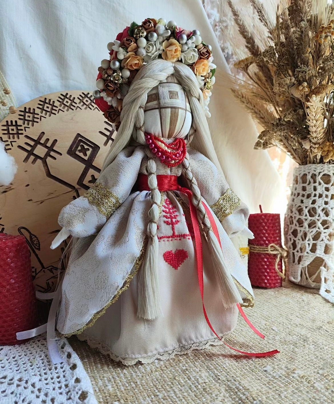 Handmade Motanka Doll, Ukrainian Ethnic Talisman, Cultural Amulet for Home Protection and Prosperity. Unique Souvenir.