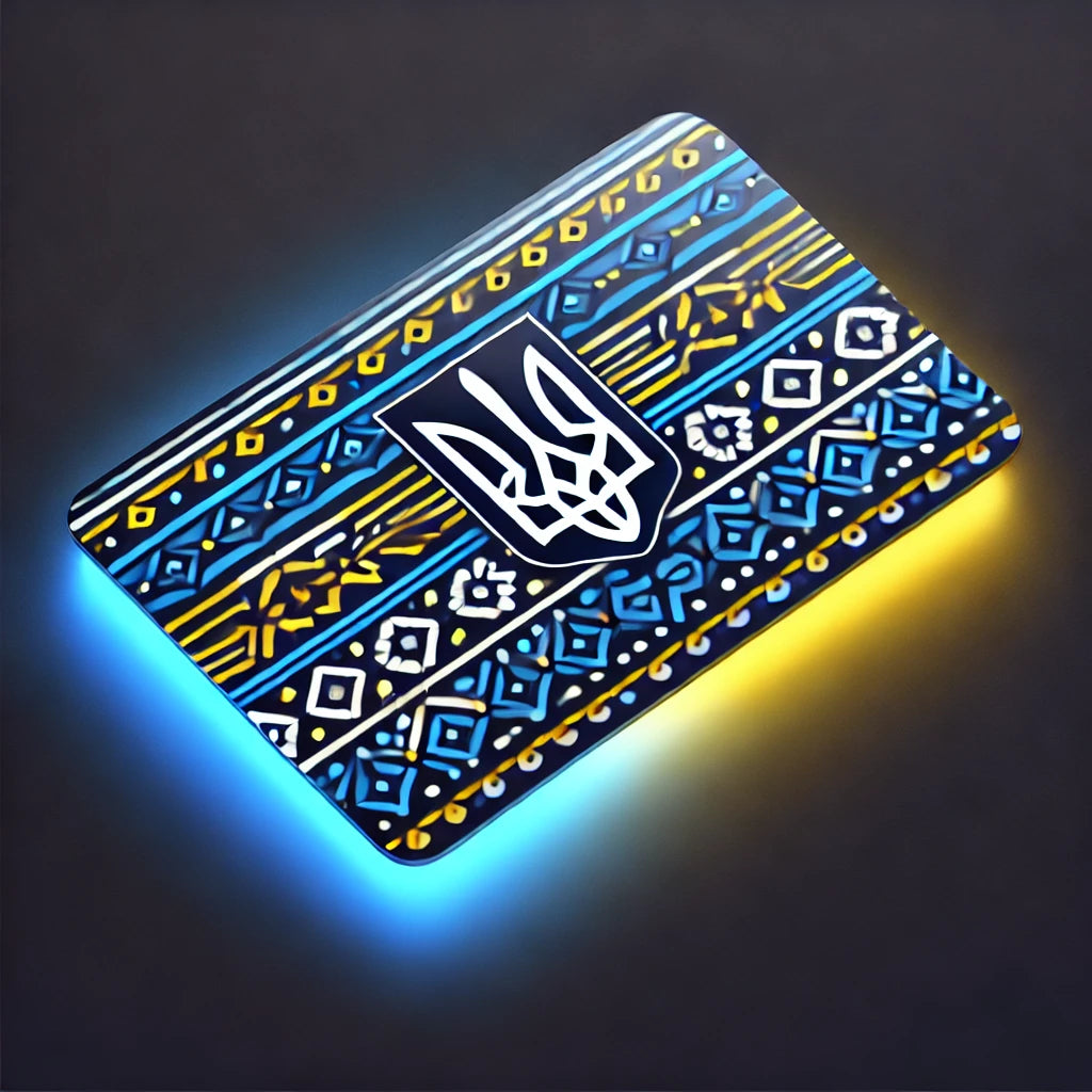 Ukrainian Vibe Digital Gift Card with traditional Ukrainian patterns supporting cultural preservation and humanitarian aid.