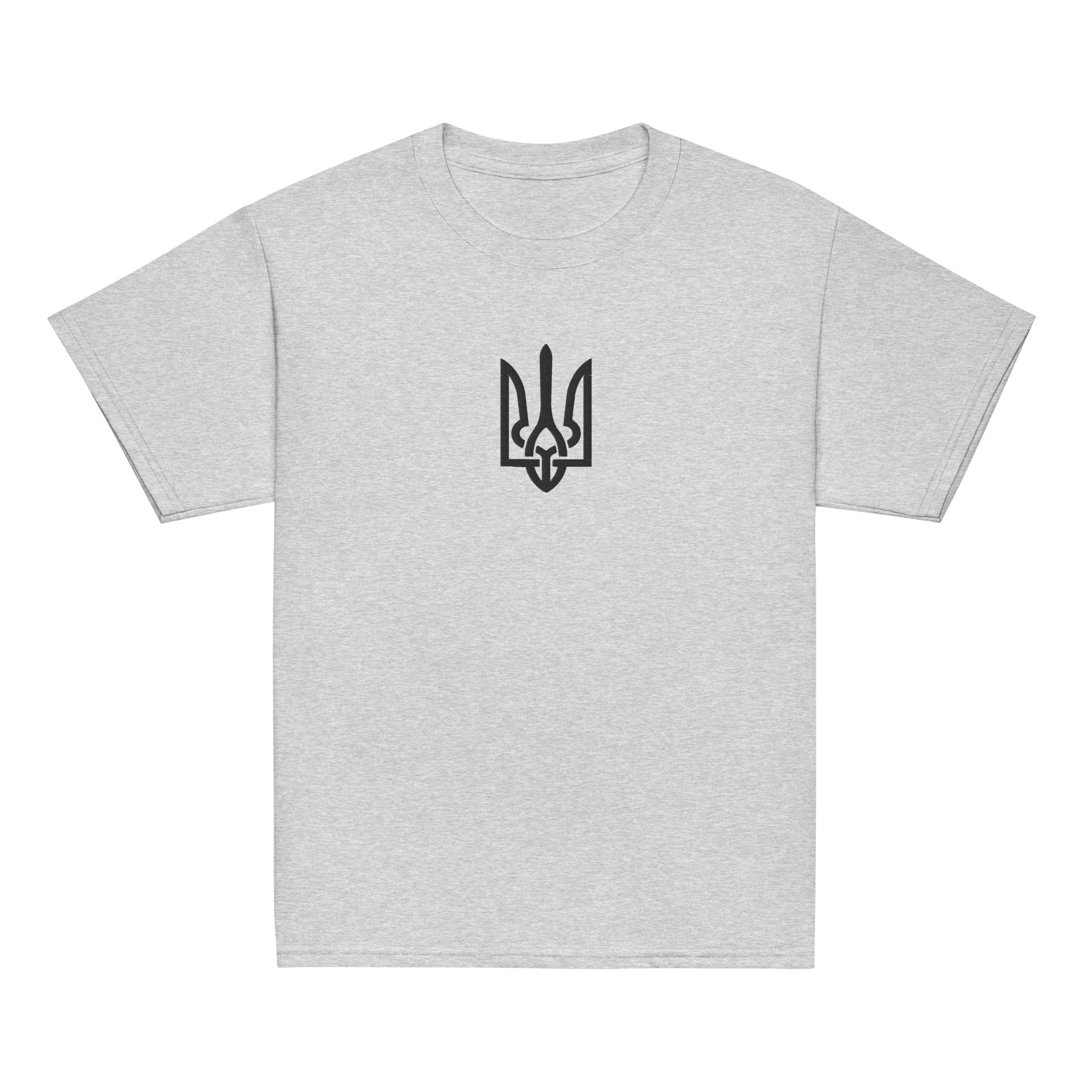 Youth classic t-shirt with Tryzub design celebrating Ukrainian heritage, made of premium cotton for comfort and durability.