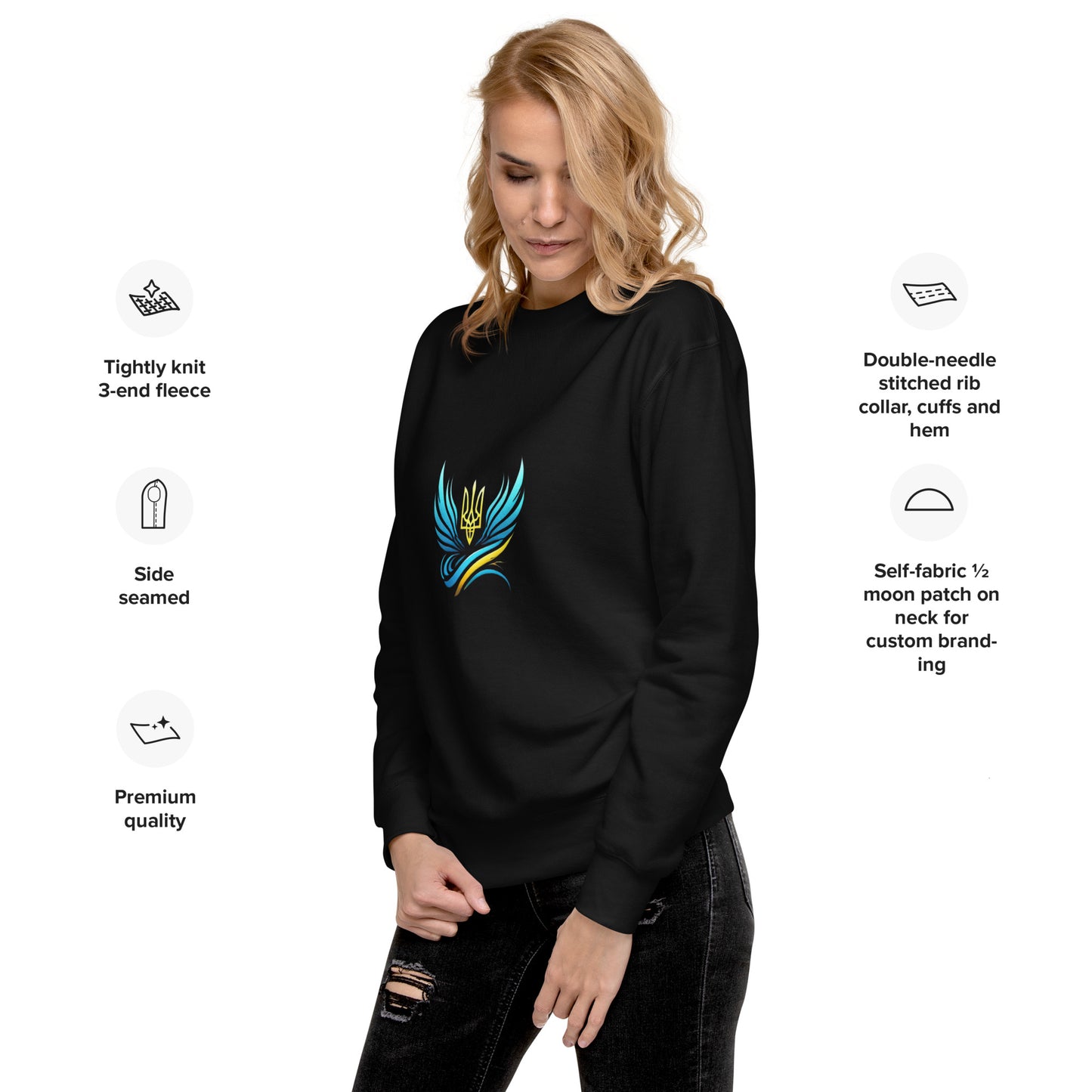 Ukrainische Vibe Trizub Kollektion - Unisex Premium Sweatshirt