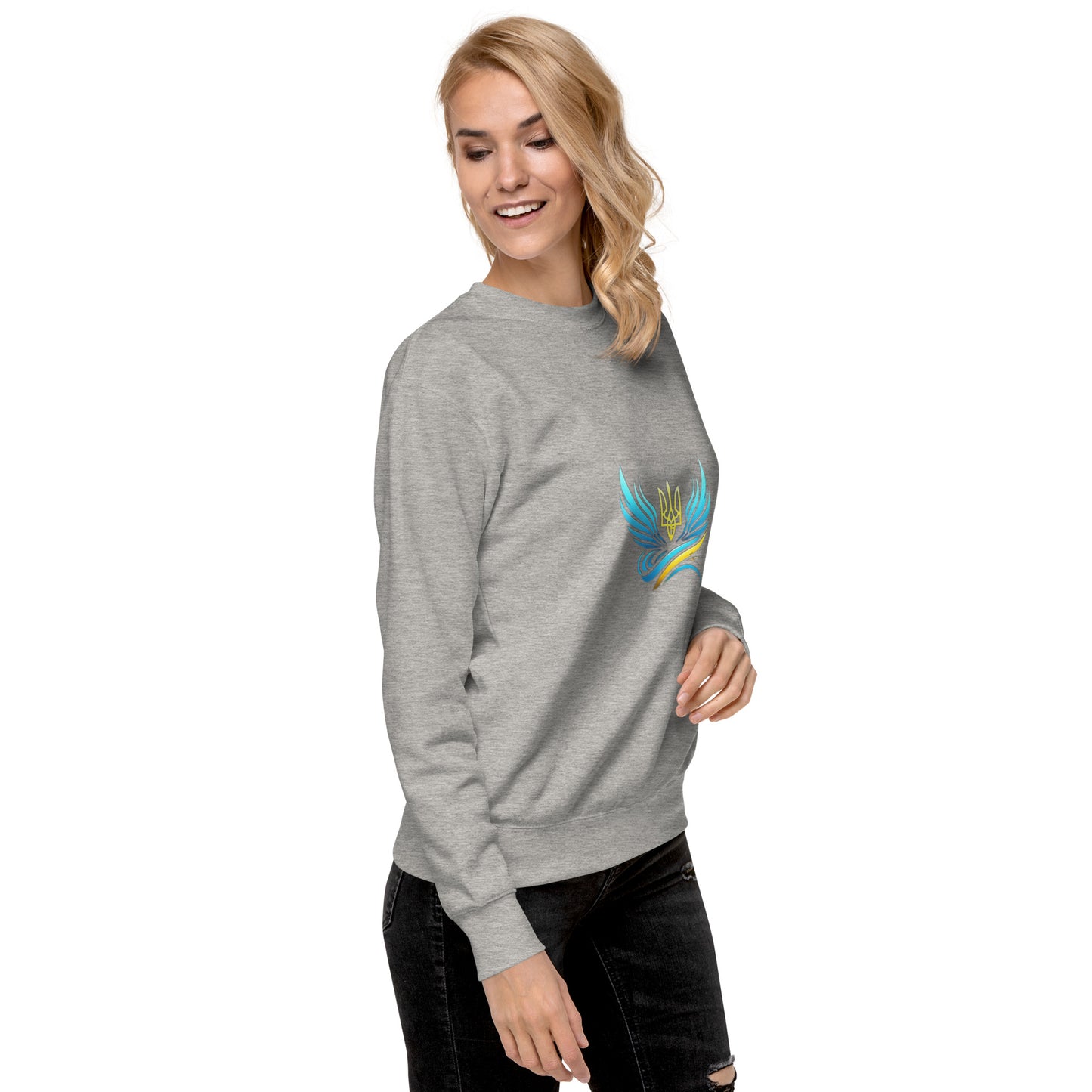 Ukrainische Vibe Trizub Kollektion - Unisex Premium Sweatshirt