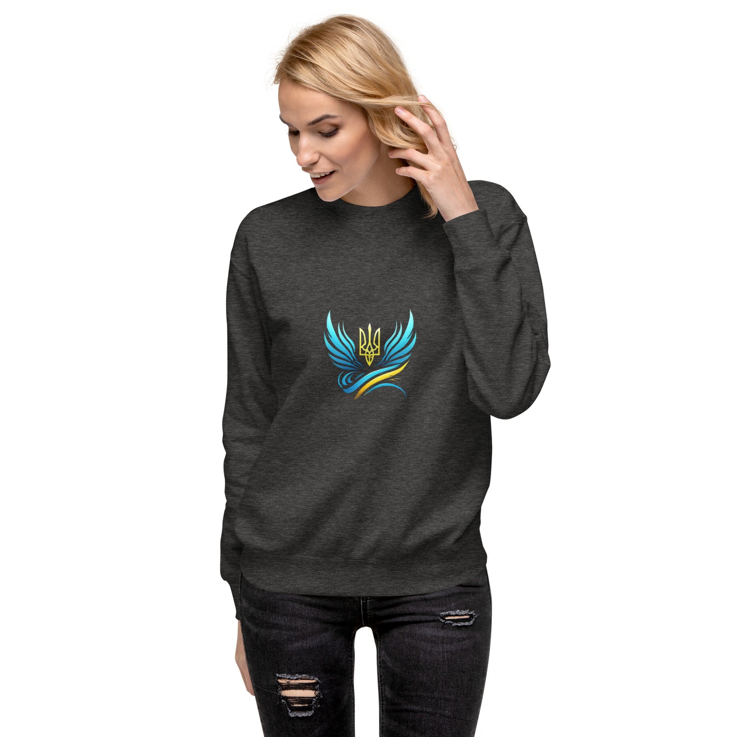 Ukrainische Vibe Trizub Kollektion - Unisex Premium Sweatshirt