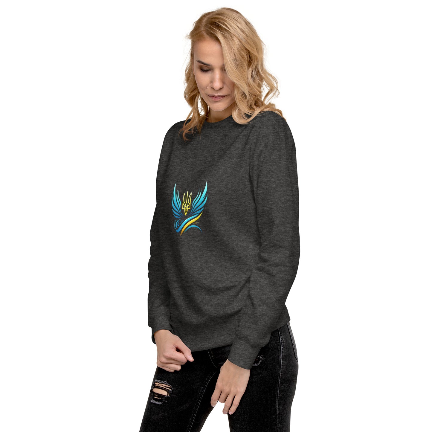 Ukrainische Vibe Trizub Kollektion - Unisex Premium Sweatshirt