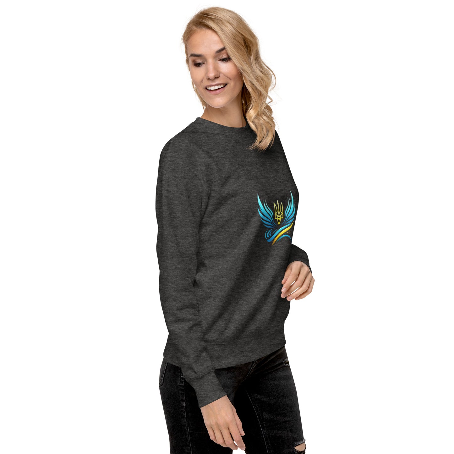 Ukrainische Vibe Trizub Kollektion - Unisex Premium Sweatshirt